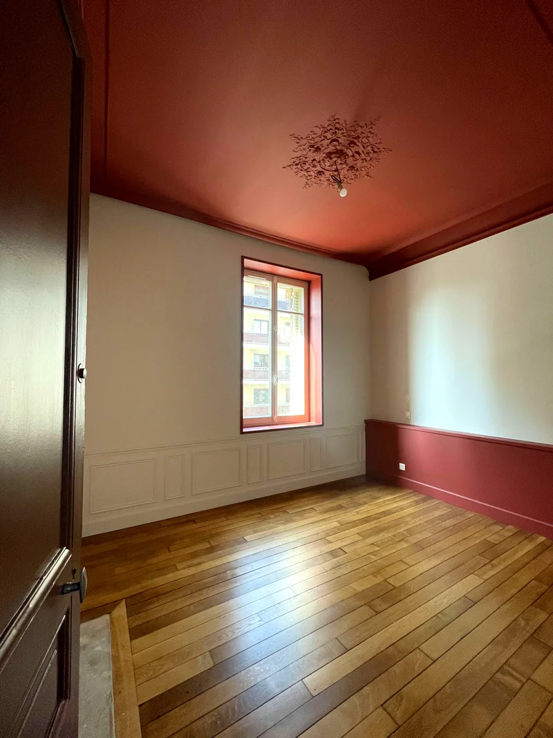 Chambre rénovée – projet Accueillir, maison rémoise, FAIRE Architecte