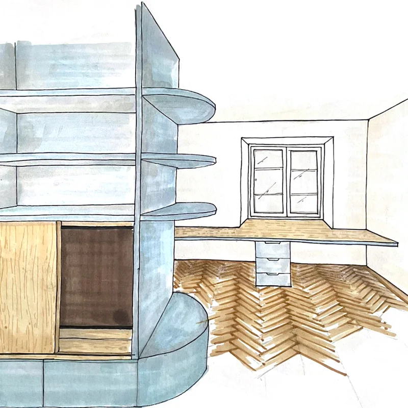 Voir le projet Façonner – Conception de meubles à Reims, FAIRE Architecte
